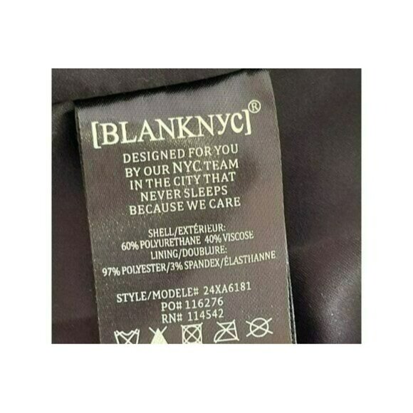 BLANK NYC Black Faux Leather Drawstring Jacket Size XL NWT BlankNyc - Picture 7 of 7